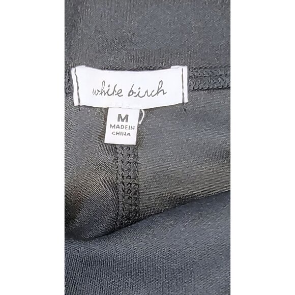 White Birch Leggings Black Wide Leg Bottom Flare Yoga Womens Med New in Bag - Picture 3 of 9